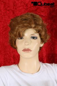 Wig with red curly hair