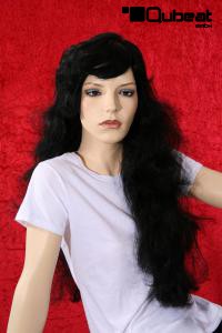Wuschelige, schwarze Langhaarpercke fr Frauen